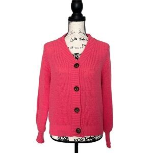 SHEIN Watermelon Pink Cardigan Sweater